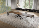  Tavolo Allungabile 160-420x90x74 cm Niket Noce Gambe Antracite