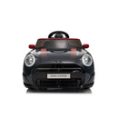 Macchina Elettrica per Bambini Licenza Ufficiale Mini Cooper S Cabrio 12V Sedili in Pelle e Telecomando Nero