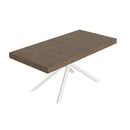 Tavolo Allungabile 180-284x90x74 cm Niket Noce Gambe Bianche
