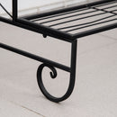 Portapiante 3 Ripiani 95x 63x 72 cm in Ferro Battuto Nero