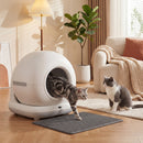 Lettiera Autopulente per Gatti 58,1x47,5x53 cm con Telecamera HD Contenitore da 7L e Sensori in PP e ABS Bianco e Grigio      