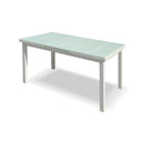 Tavolo da Giardino Estensibile Rettangolare in Alluminio con Top in Vetro Taddei Matar 150 Bianco