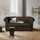 Divano 2 Posti 170x81x77 cm in Similpelle Marrone