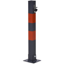 Barriera Dissuasore di Parcheggio Sosta H66 cm in Acciaio  Grigio e Rosso