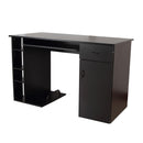 Scrivania da Ufficio Porta PC con Ripiano Tastiera Nera 120x60x74 cm 