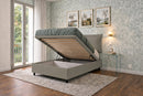 Letto Singolo Contenitore Imbottito Similpelle Cappuccino BoxMax Testata Soft Varie Misure