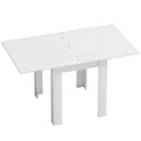 Tavolo Allungabile per 4-6 Persone 140x80x77,5 cm in Truciolato e Acciaio Bianco Effetto Legno      