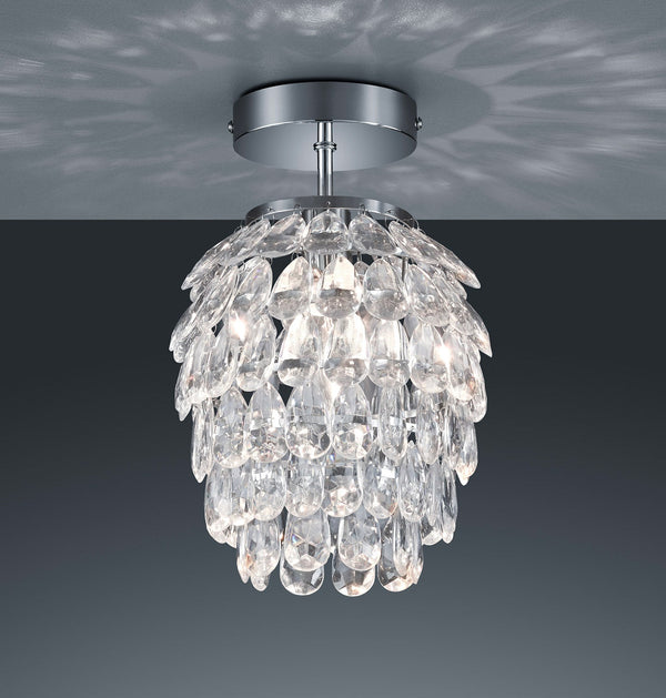 acquista Plafoniera da Interno Attacco E27 in Metallo Cromo