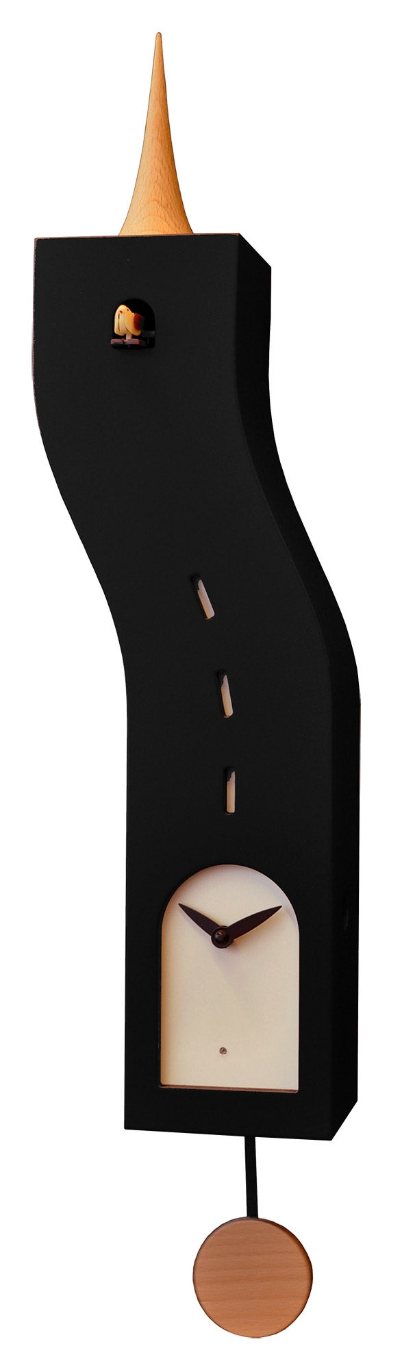 acquista Wandkuckucksuhr 15X57X10Cm Pirondini Italia Stortolo Schwarz