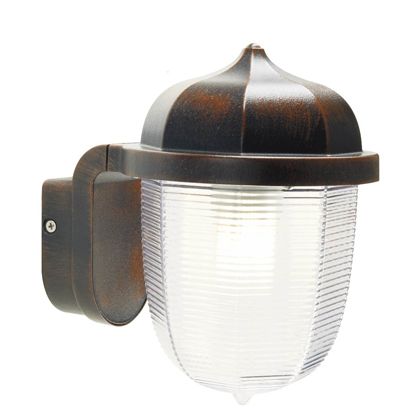 Rostfarbene achteckige Wandleuchte und für den Außenbereich Short Sovil Line sconto