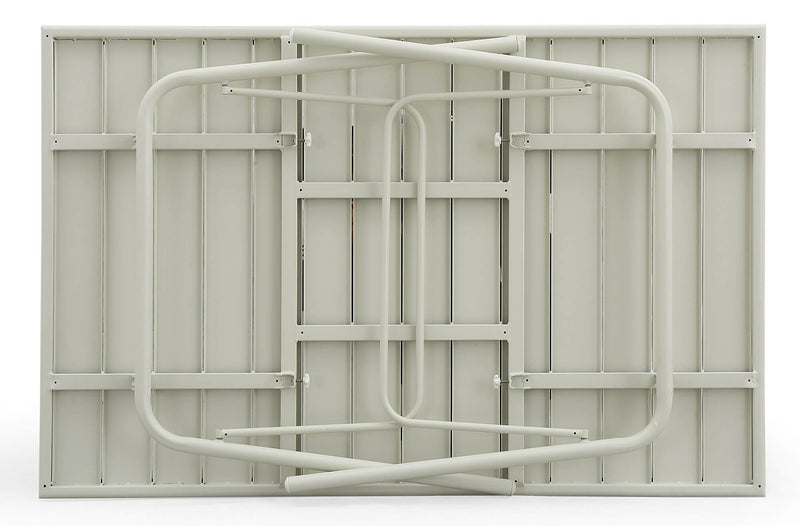 Tavolo da Giardino Pieghevole 140x90x75,3 cm in Acciaio Kraus Brunelleschi Bianco
