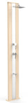 Doccia Solare da Giardino 40L Miscelatore Nebulizzatore e Lavapiedi Arkema Dada S Fascia Inox Champagne Bronze