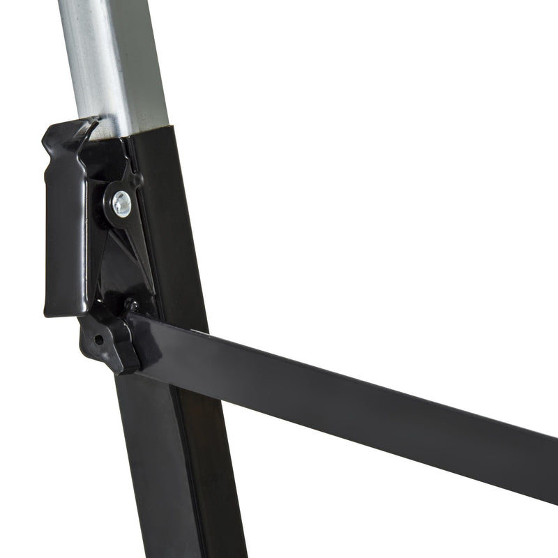 Set 2 Cavalletti da Lavoro Pieghevoli Telescopici Altezza Regolabile in Metallo  Giallo e Nero