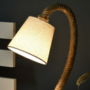 Lampada da Comodino Abat Jour con Paralume in Tessuto E14 29,5x21x43,5 cm  Beige