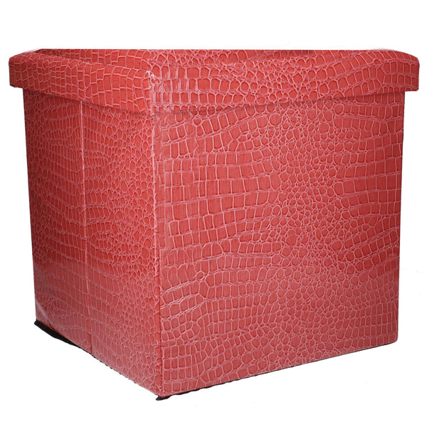 sconto Pouf Contenitore 30x30xh30 cm in Similpelle Rosa