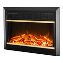Camino Elettrico da Incasso 51,5x65,7x20,5 cm Effetto Fiamma 1500W Mars Nero