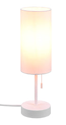 Lampada da Tavolo da Interno Attacco E14 in Metallo Bianco Opaco