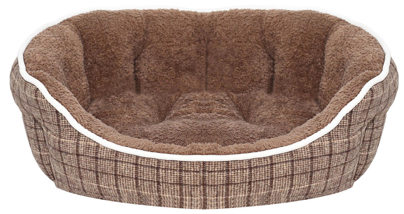 Cuccia per Cani e Gatti 59x53x18 cm in Poliestere Scotland Marrone