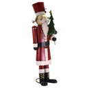 Soldatino Schiaccianoci in Metallo 60x165x45cm Decorazione Rosso