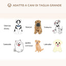 Cuccia per Cani e Gatti 99x71x28 cm in Tessuto Effetto Velluto Grigio