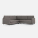 Divano Angolare 5 Posti 221x221x85 cm Karay in Tessuto Grigio