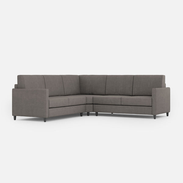 acquista Divano Angolare 5 Posti 221x221x85 cm Karay in Tessuto Grigio