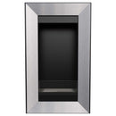 Camino a Bioetanolo da Parete 46x78 cm con Vetro Flig Las Vegas 2 Silver