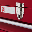 Cassetta Porta Attrezzi 51x22x39,5 cm con 4 Cassetti Vassoio Superiore a Doppia Serratura in Acciaio Rosso      