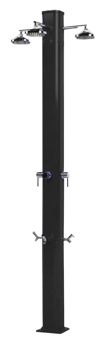 acquista Doccia da Giardino a 3 Soffioni Miscelatore e Lavapiedi Arkema Big Jolly Antracite