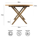 Tavolo Pieghevole Quadrato per Giardino Burraco 80x80 cm Salvaspazio in Teak