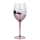 Set 6 Calici Chic in Vetro VdE Tivoli 1996 Trasparente e Rose Gold