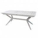 Tavolo Bali 150/200x90x75 h cm in Legno di Acacia Bianco