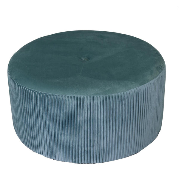 Pouf Tondo Ø56xh28 cm in Velluto Verde Salvia sconto