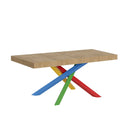 Tavolo Allungabile 130-390x90x77 cm Volantis Premium Quercia Natura Telaio 4B 