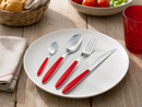 Servizio Set di Posate 24 pezzi in Acciaio Inox Eme Vero Rosso 11