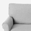 Divano 2 Posti 94x74x126min Tessuto Grigio chiaro