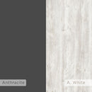 Mobile TV 2 Ante 2 Mensole 56,5x125,5x33 cm in MDF Klappe Antracite e Bianco