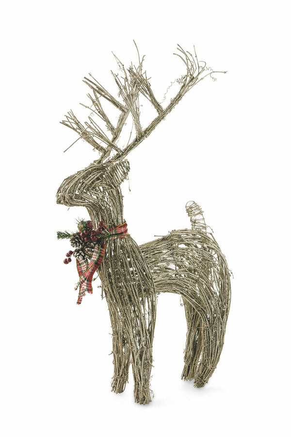 sconto Rentier aus Rattan 45x17xH80 cm Soriani Oro