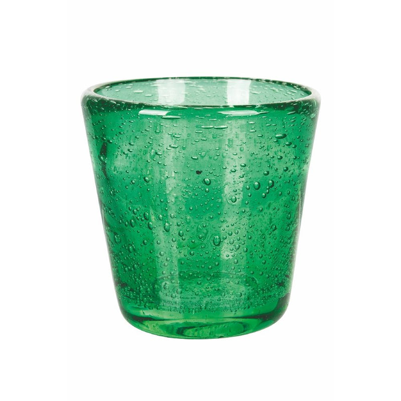 Set 6 Tazzine per Liquori Liquorini Cancun Greenery in Vetro VdE Tivoli 1996 Verde