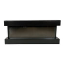 Camino Elettrico da Parete o Incasso Alaro Plus 127x18x52 cm Effetto Fiamma Telecomando in MDF Nero
