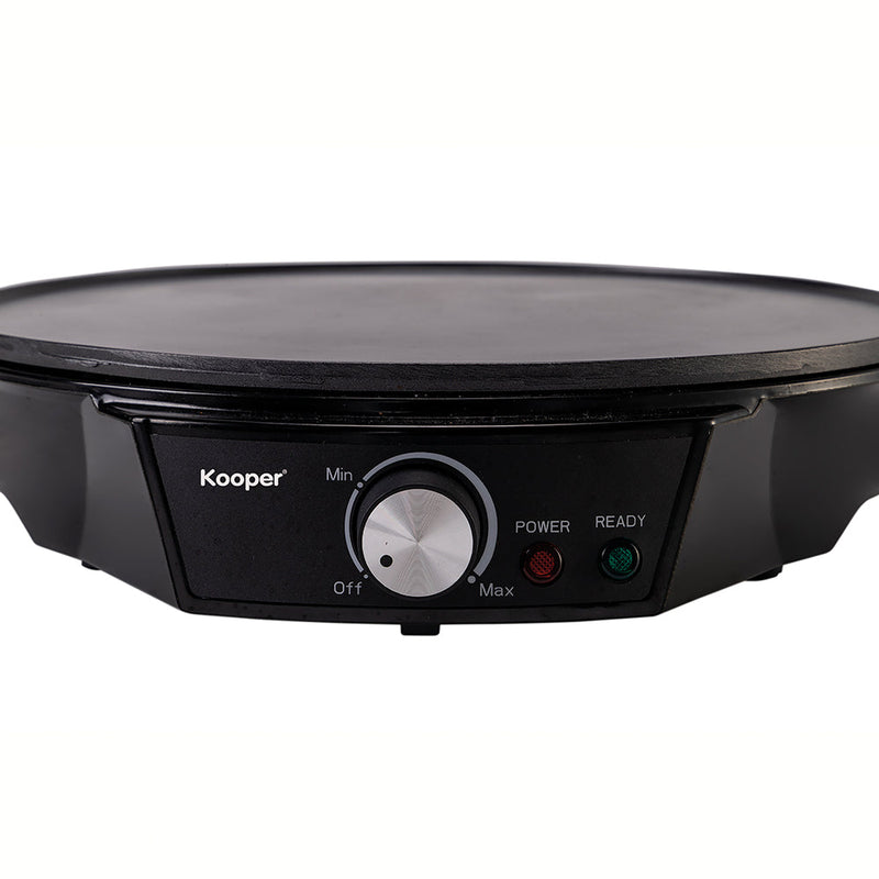 Crepiera Elettrica Antiaderente 1200W Kooper Goody Nera