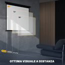 Telo per Proiettore 84" Formato 4:3 Angolo di 160° e Montaggio a Soffitto o Parete Nero      