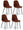 Set 4 Sedie 44x50xH84 cm in Similpelle Brigitte Marrone