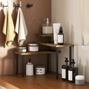 Scaffale da Cucina a 3 Livelli Girevole 40x10x36,5 cm in Legno e Acciaio Marrone Rustico   