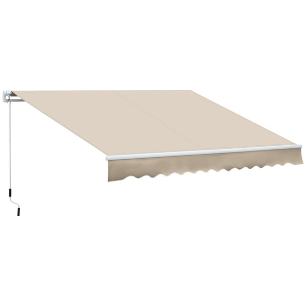online Wand-Rollmarkise 3,5x2,5m in Aluminium und beigem Polyester
