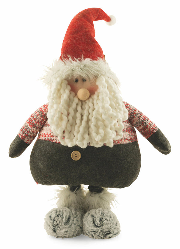 prezzo Weihnachtsmann-Marionette aus Stoff Ausziehbare Beine H120 cm Soriani