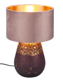 Lampada da Tavolo da Interno Attacco E27 in Ceramica Marrone