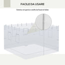 Pareti per Gazebo 3 Pezzi 300x195 cm in Rete di Nylon Bianco