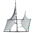 Rete da Calcio con Rimbalzatore per Allenamento in Acciaio 214x100x118 cm 