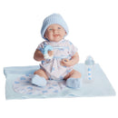 Bambola Bebè Neonato con Copertina e Accessori 39cm JC Toys